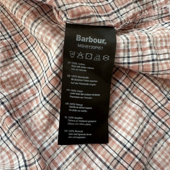 NWT Barbour Men's Deanhill Short Sleeve Button Down Seersucker Summer Shirt - Picture 6 of 9